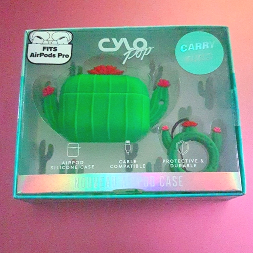 Cactus Airpods Pro Case with Carry ring